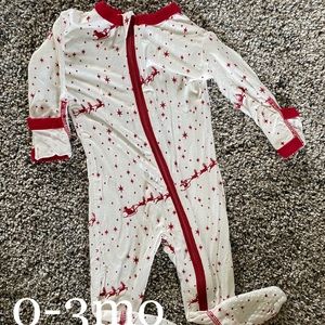 0-3mo Kickee Pants Christmas footie